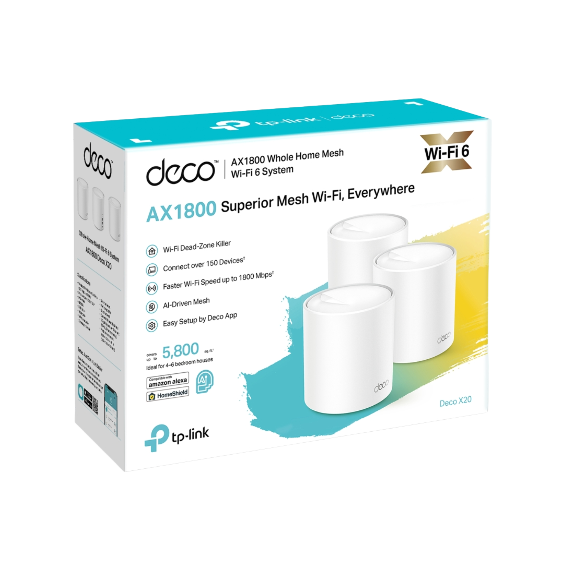 WIFI TP-LINK AX1800 MESH DECO X20 (3-PACK)