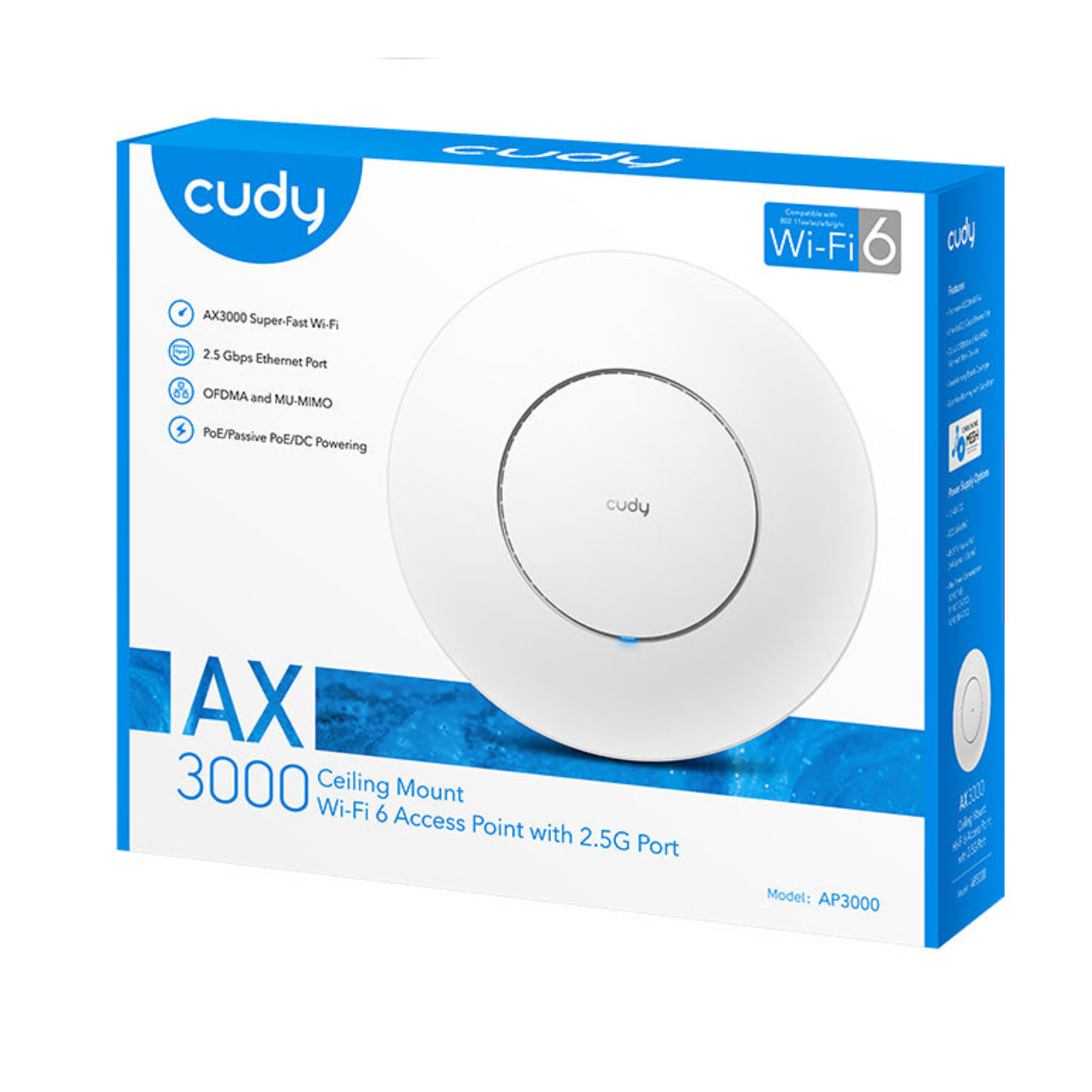PUNTO DE ACCESO CUDY AP3000  Wi-Fi 6 AX3000