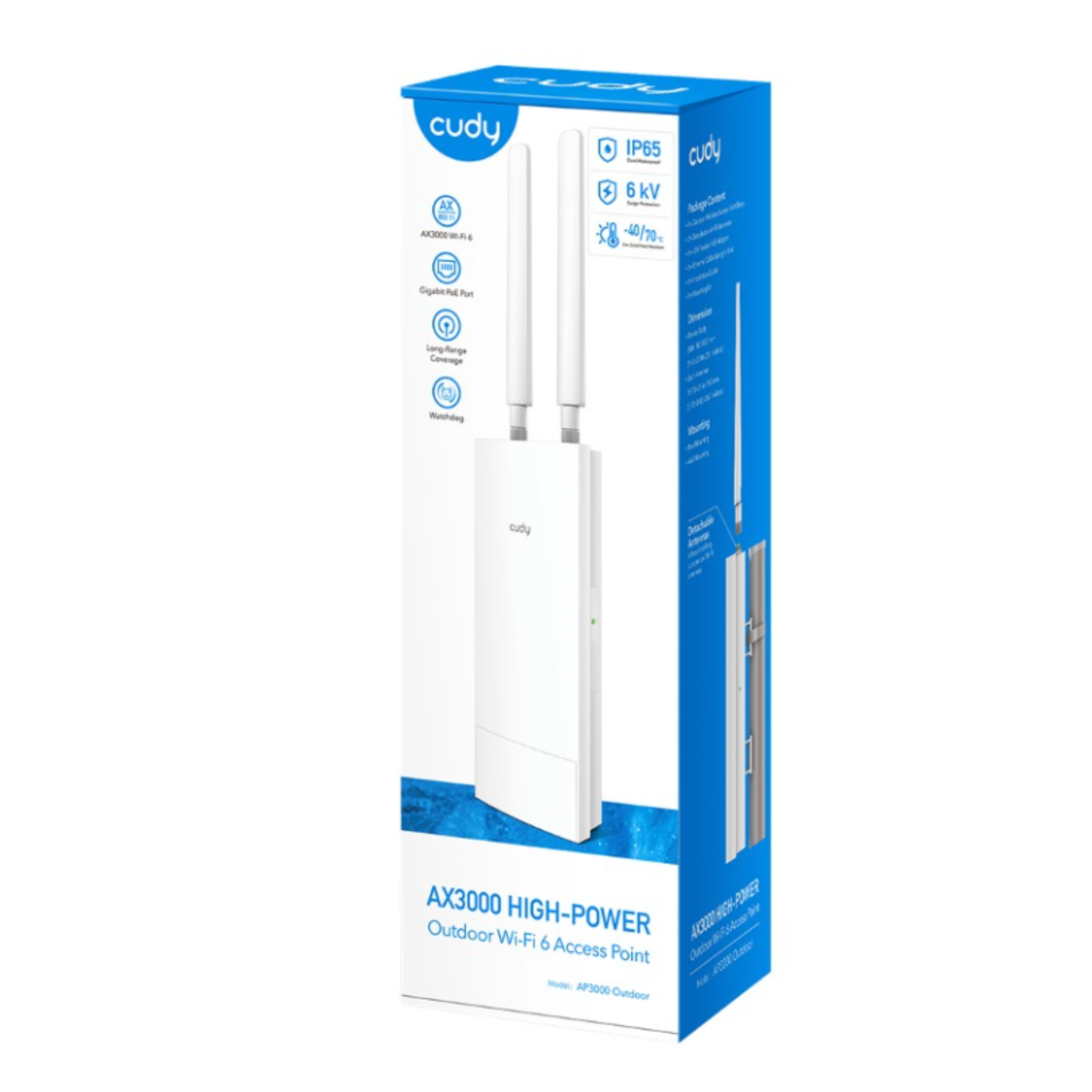 PUNTO DE ACCESO CUDY AP3000 Wi-Fi 6 AX3000 Ext