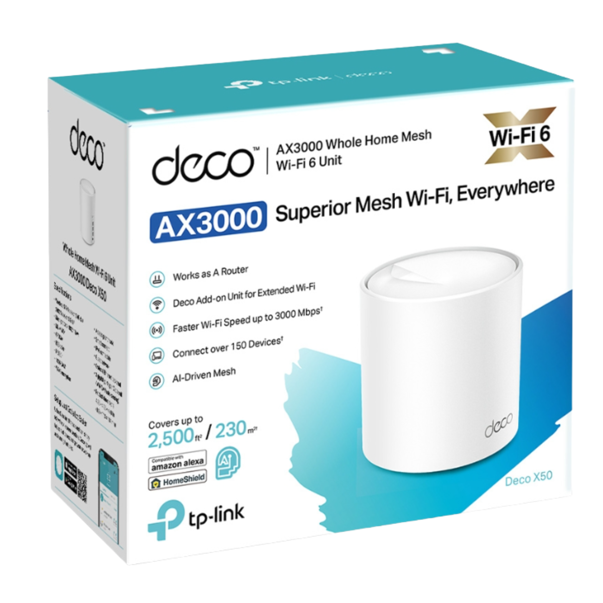 WIFI TP LINK AX3000 MESH DECO X50 (1-PACK)