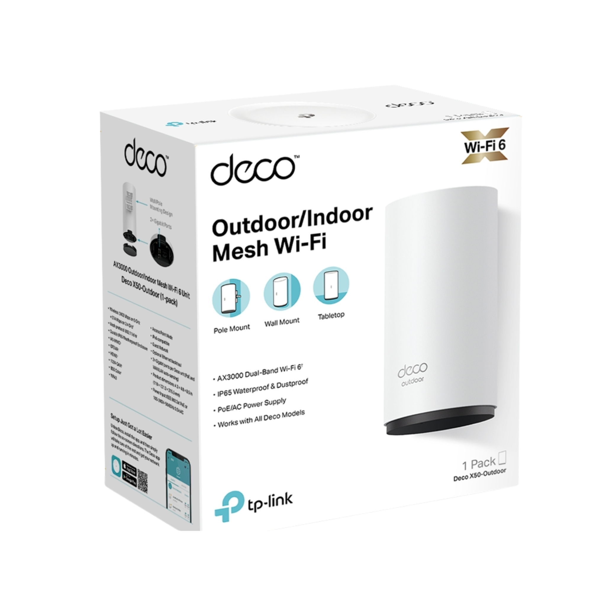 WIFI TP LINK DECO  AX3000 MESH X50 (1-PACK) EXT