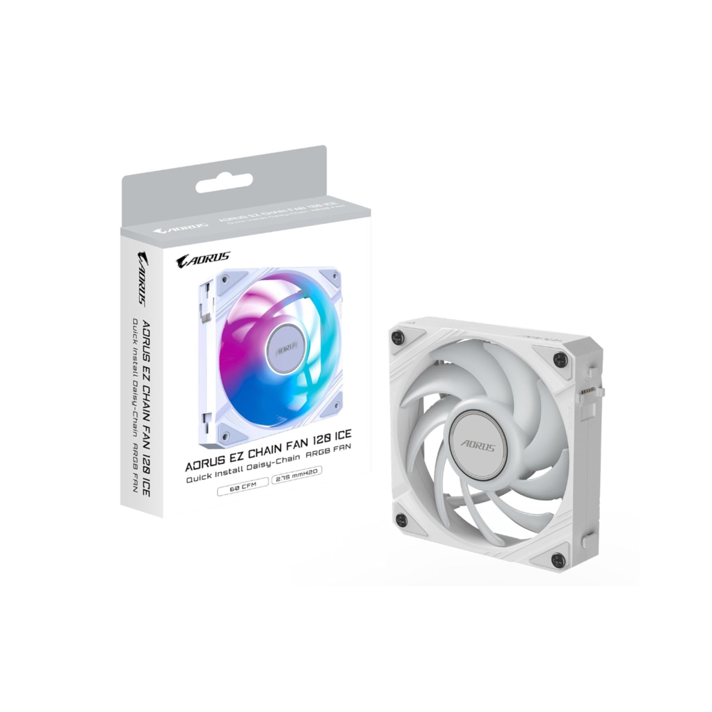 ABANICO RGB GIGABYTE AORUS EZ CHAIN FAN 120 ICE (3-PACK) 120MM