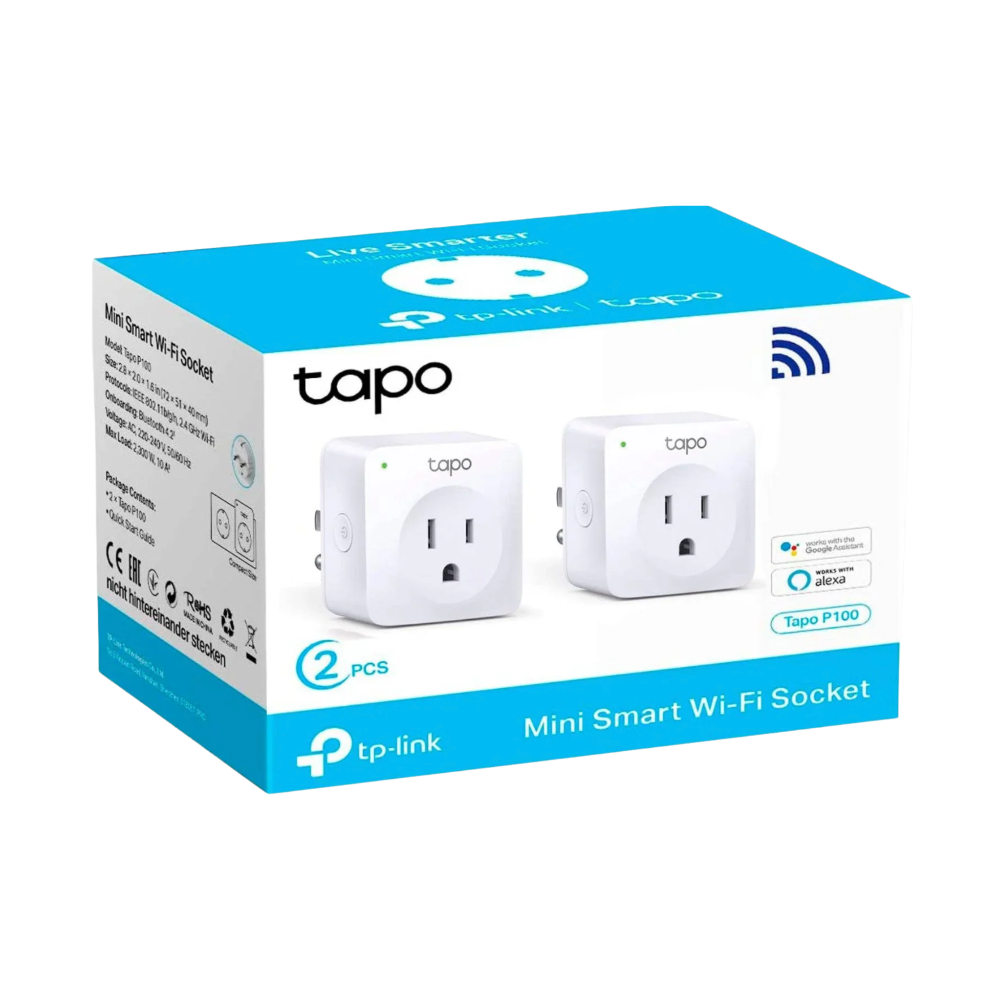 CONECTOR WIFI TP LINK MINI TAPO P100 (2PACK)